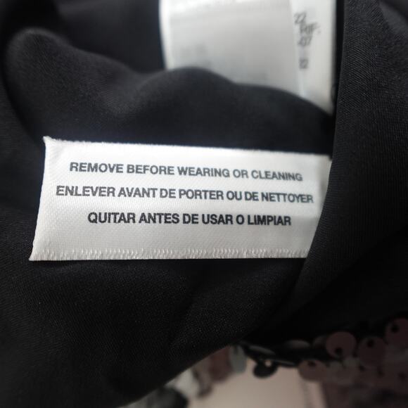 Calvin Klein Sequin Midi Dress Silver- Medium - Picture 6 of 9